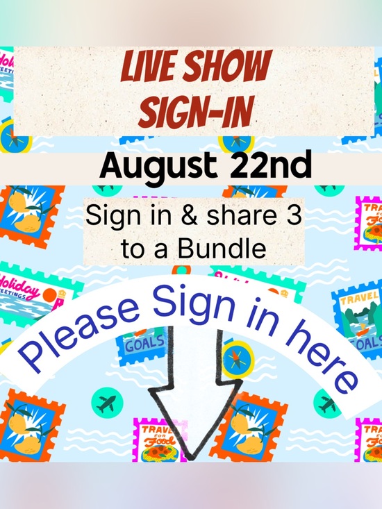 Accessories - August 22nd LIVE SHOW SIGN IN